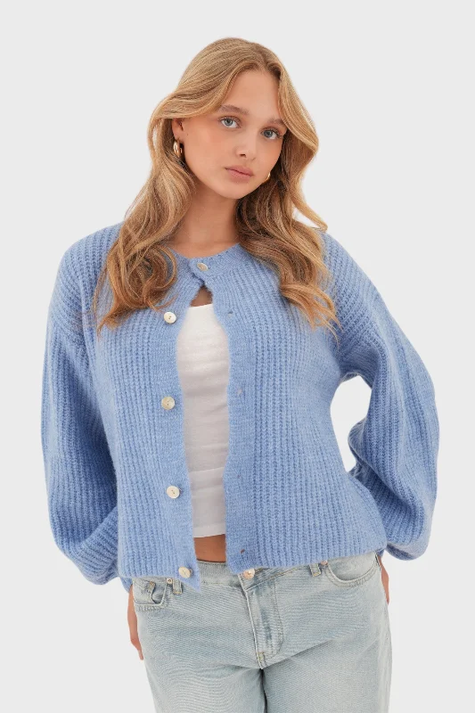 Metallic women's sweater"Darling" vest blue