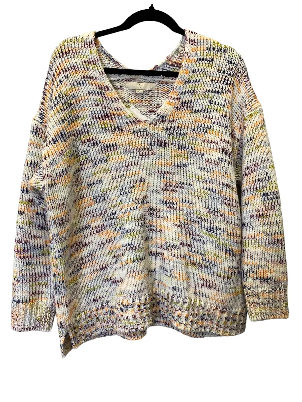 Lace women's sweaterMulti-colored Sweater Loft, Size Xl