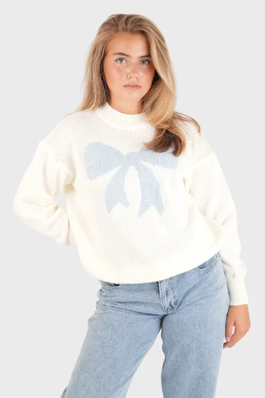 Coral women's sweater"Ribbon" sweater blue