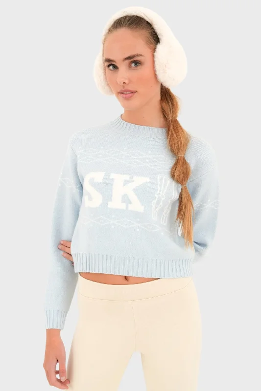 Vintage women's sweater"Apres ski" sweater blue