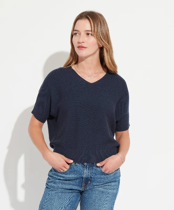 Suede women's sweaterEssential V Pullover