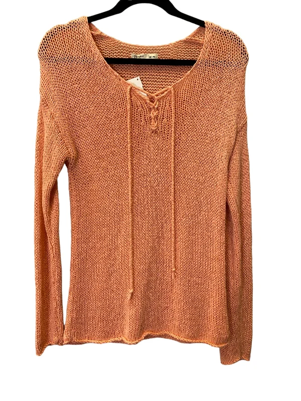 Sheer women's sweaterOrange Sweater Old Navy, Size M