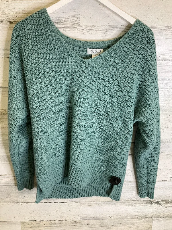 Asymmetric women's sweaterGreen Sweater Rachel Zoe, Size Xl