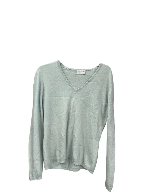 Cable-knit women's sweaterSweater Cashmere By Clothes Mentor In Seafoam, Size: S