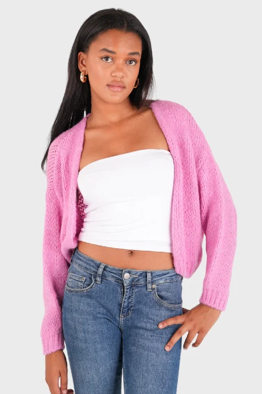 Neon women's sweater"Keep me warm" vest petite pink