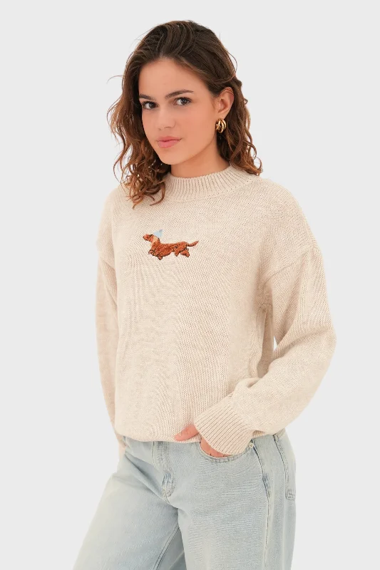 Plus-size women's sweater"Billy" sweater beige