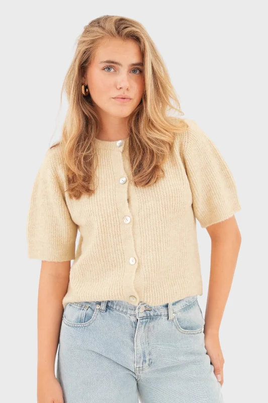 Lace-up women's sweater"Mila" sweater beige