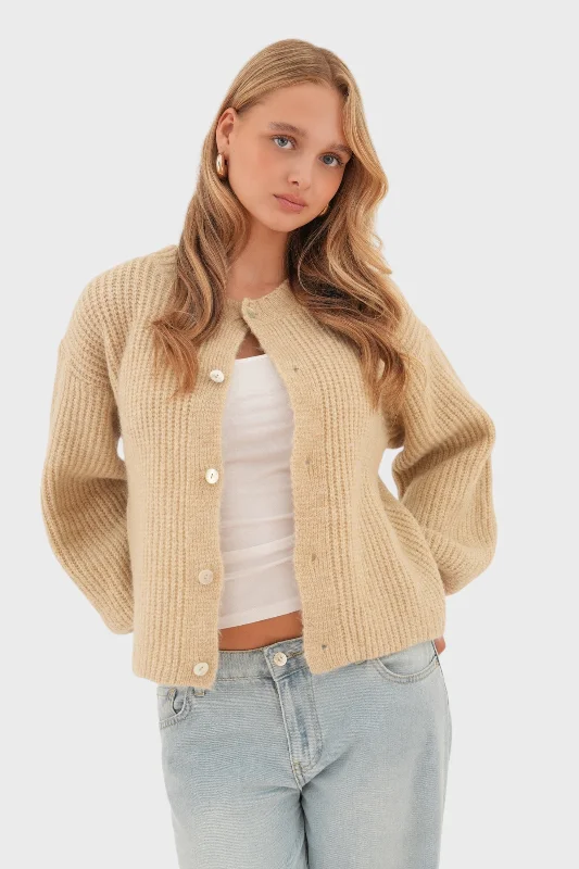 Glitter women's sweater"Darling" vest beige