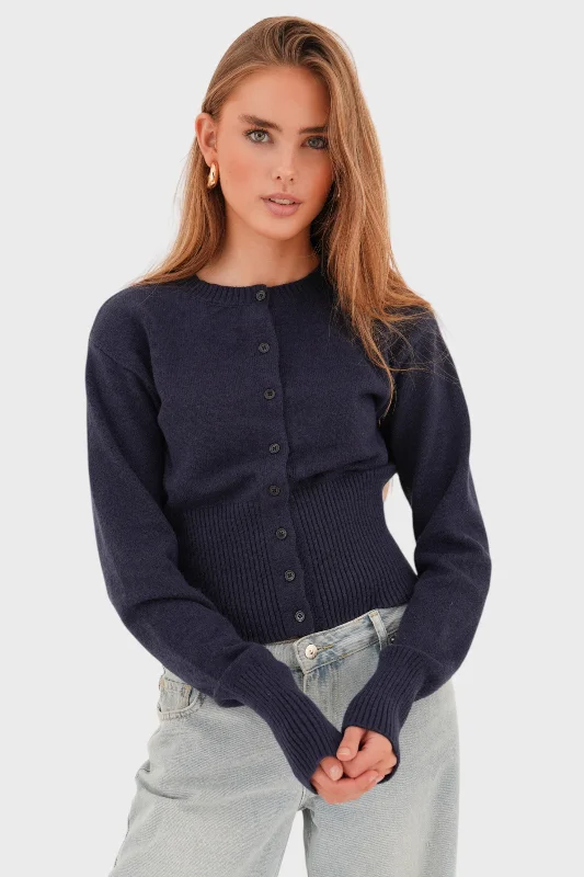 Tunic-style women's sweater"Mabel" vest navy