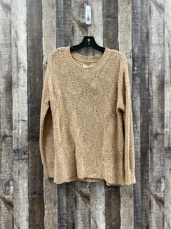 Leather-look women's sweaterTan Sweater Sonoma, Size M