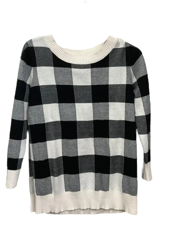 Peter Pan collar women's sweaterCheckered Pattern Sweater Loft, Size L