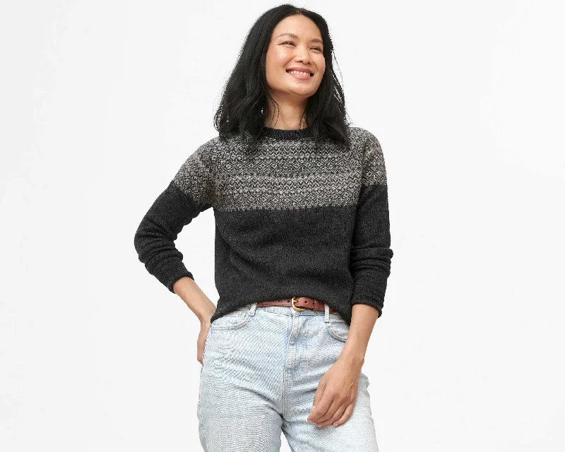 Chenille women's sweaterWinter Fair Isle