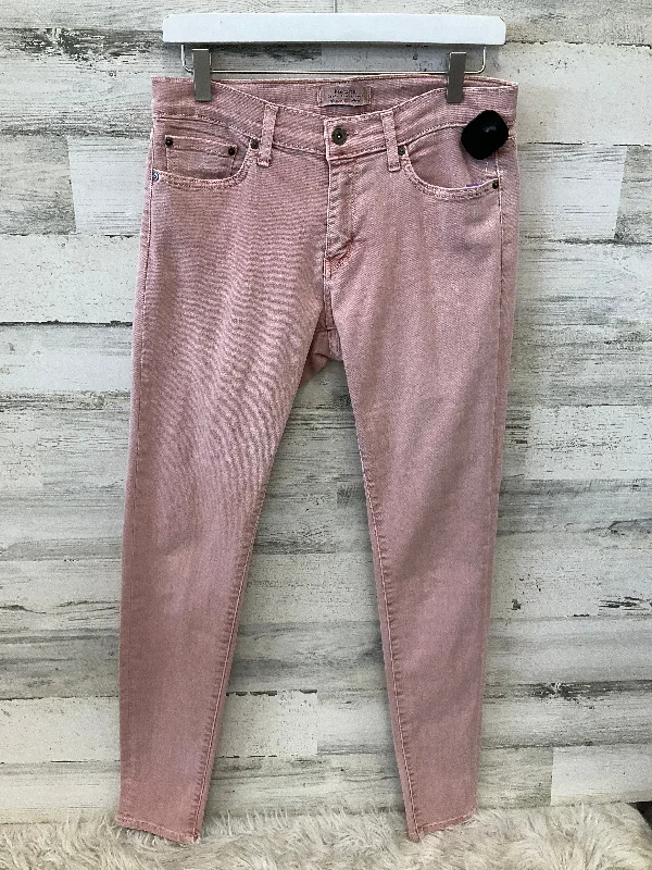 Ripped and repaired jeans for a rugged lookJeans Straight By Clothes Mentor In Pink, Size: 6