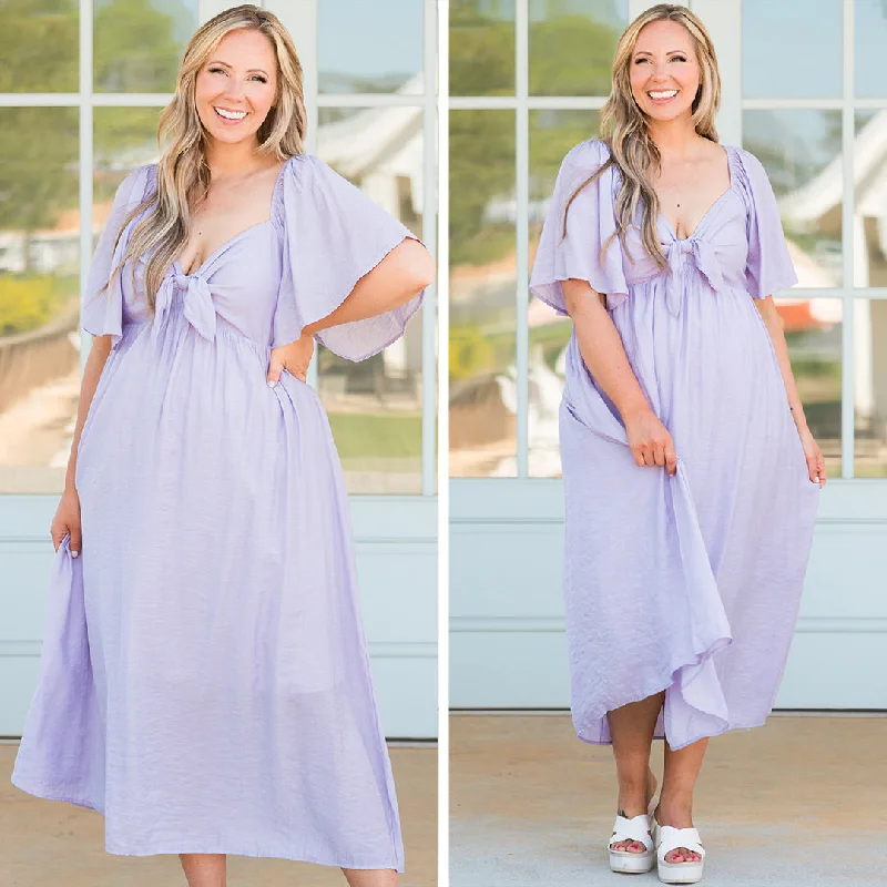 High-slit dresses for womenSweet Lady Maxi Dress, Lavender