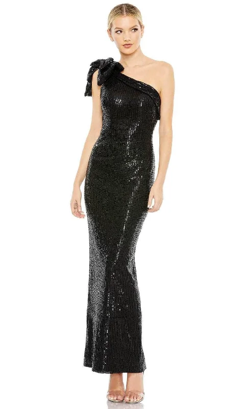 Solid color dresses for womenIeena Duggal 11283 - Bow Ornate Sequin Evening Dress