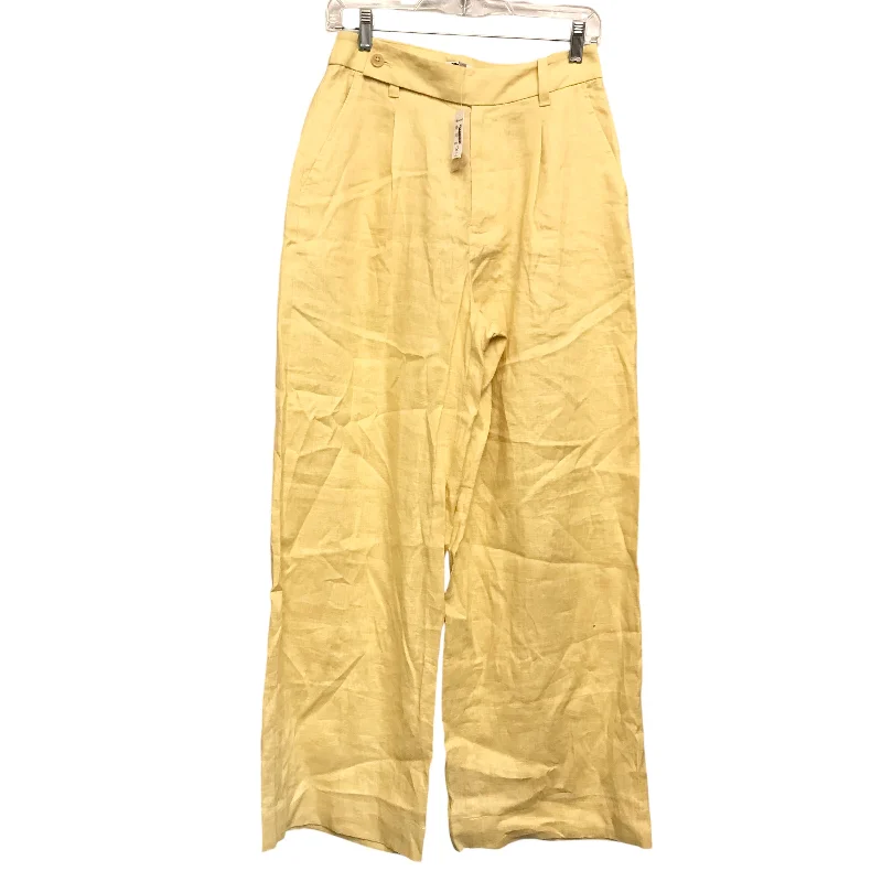 Workwear women's trousersPants Linen By Madewell In Yellow, Size:2