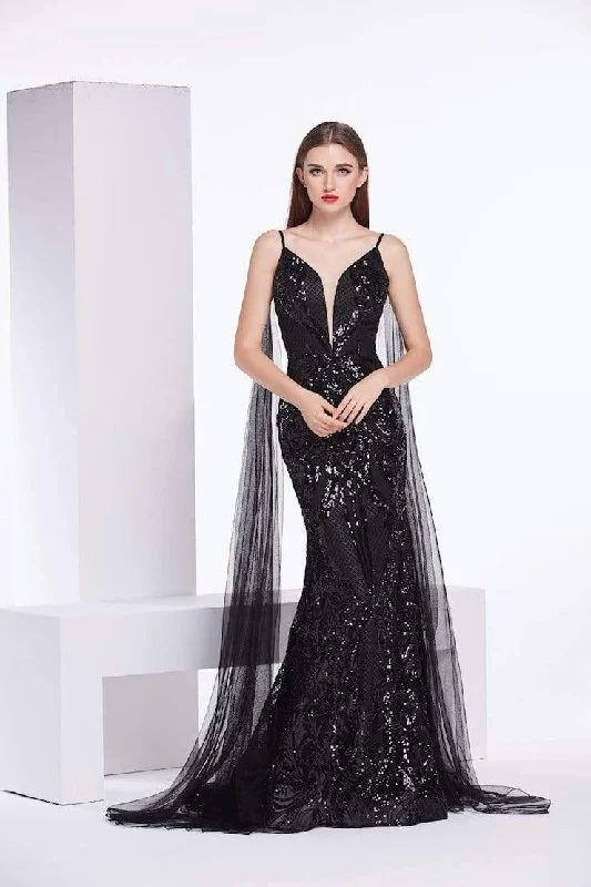 Sheath dresses for womenJ'Adore Dresses - J14032 Sequin Embellished Mermaid Evening Gown