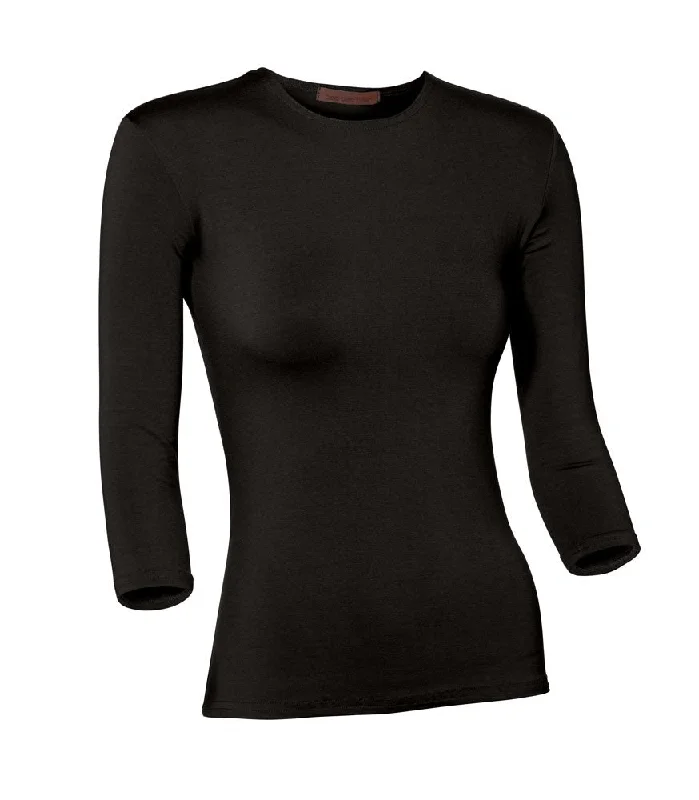 sexy lingerie setsPB&J Ladies Modal 3/4 Sleeve Shell - Black