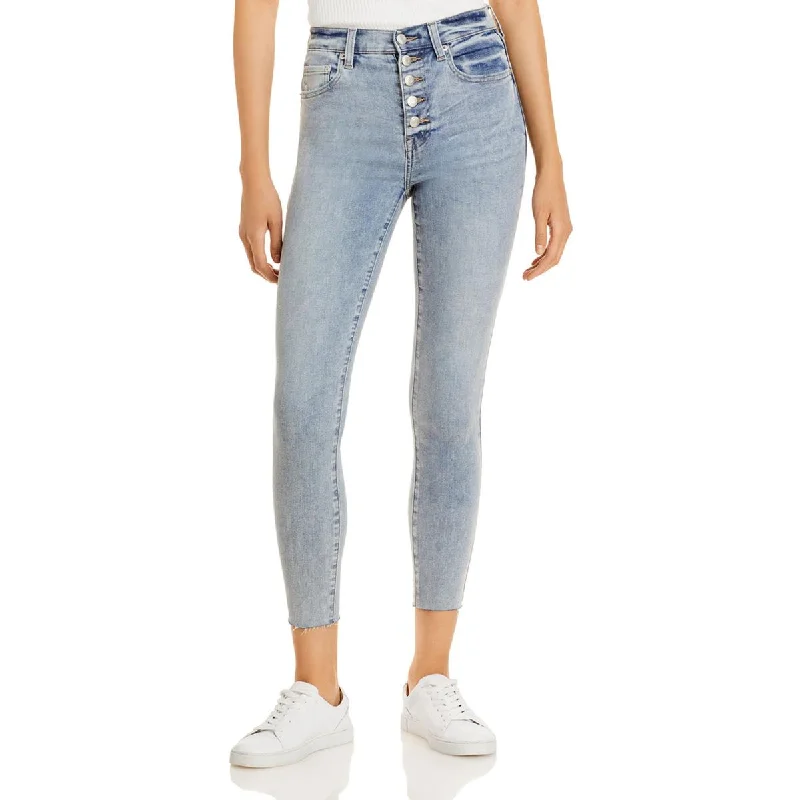 Jeans with a distressed finish for an effortless styleWomens Distressed High Rise Skinny Jeans