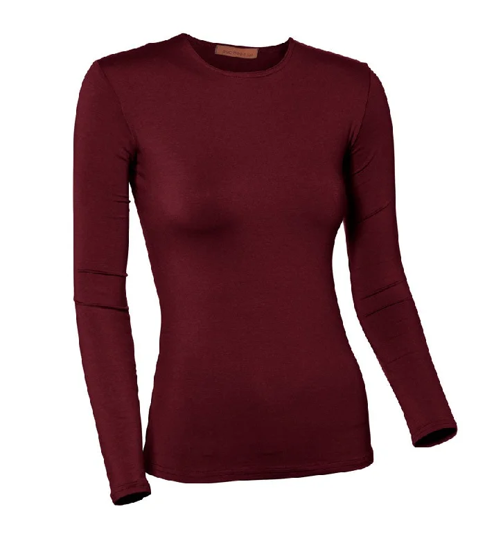 bodycon lingerie dressesPB&J Ladies Modal Long Sleeve Shell - Ruby