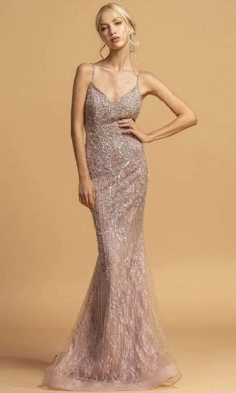 A-line dresses for womenAspeed Design - L2230 Appliques A-Line Evening Dress