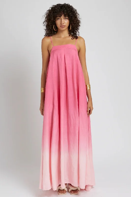 V-neck dresses for womenSUMMI SUMMI Womens Bloom Maxi Dress Linen - Pink Fade