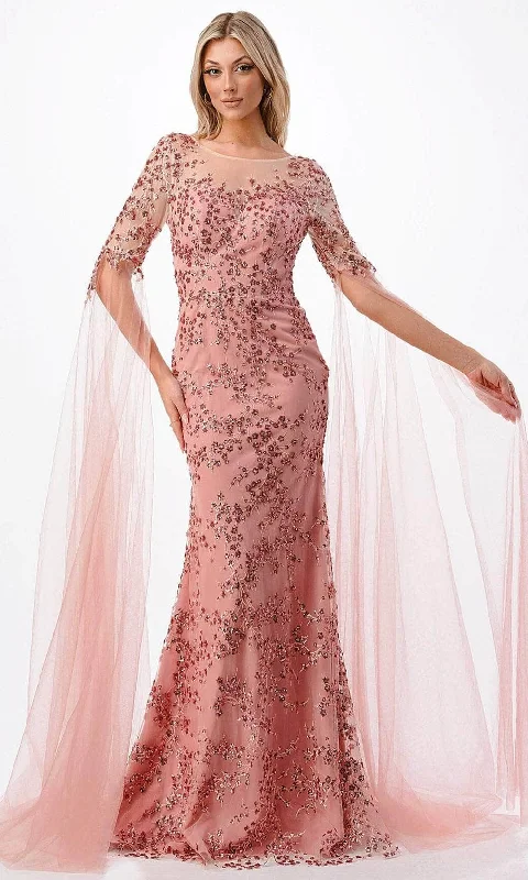 Long-sleeved dresses for womenTrevi Collection P2221 - Mermaid Evening Gown