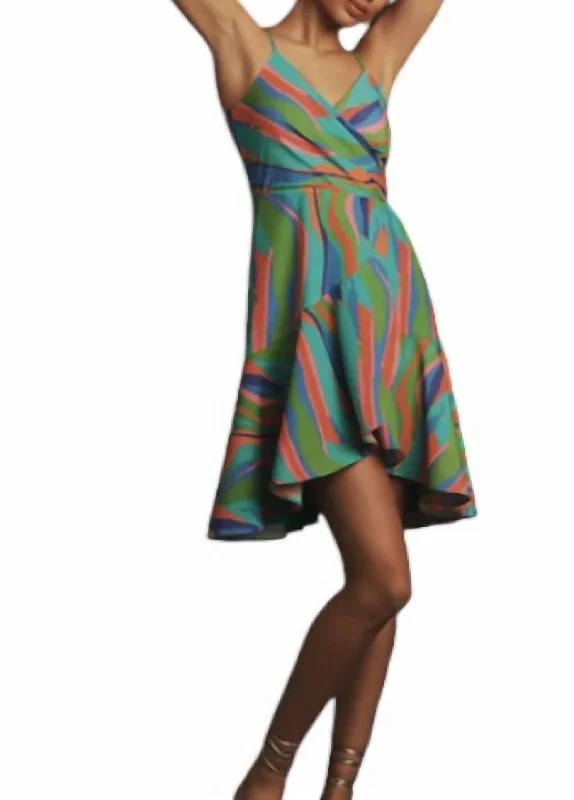 Motherhood dresses for pregnant womenZina Mini Wrap Dress In Psychedelic Swirl