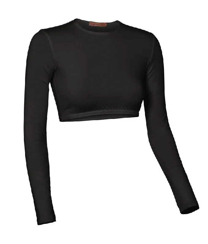 seamless bra lingerie optionsPB&J Ladies Lycra Long Sleeve Croptop - Black