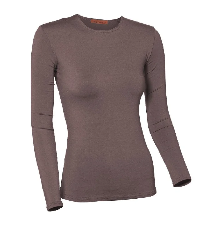 wireless bra for womenPB&J Ladies Modal Long Sleeve Shell - Wine