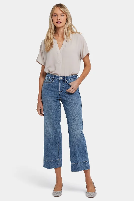 Jeans with a classic five-pocket designTeresa Wide Leg Ankle Jeans In Petite - Majorca Bay