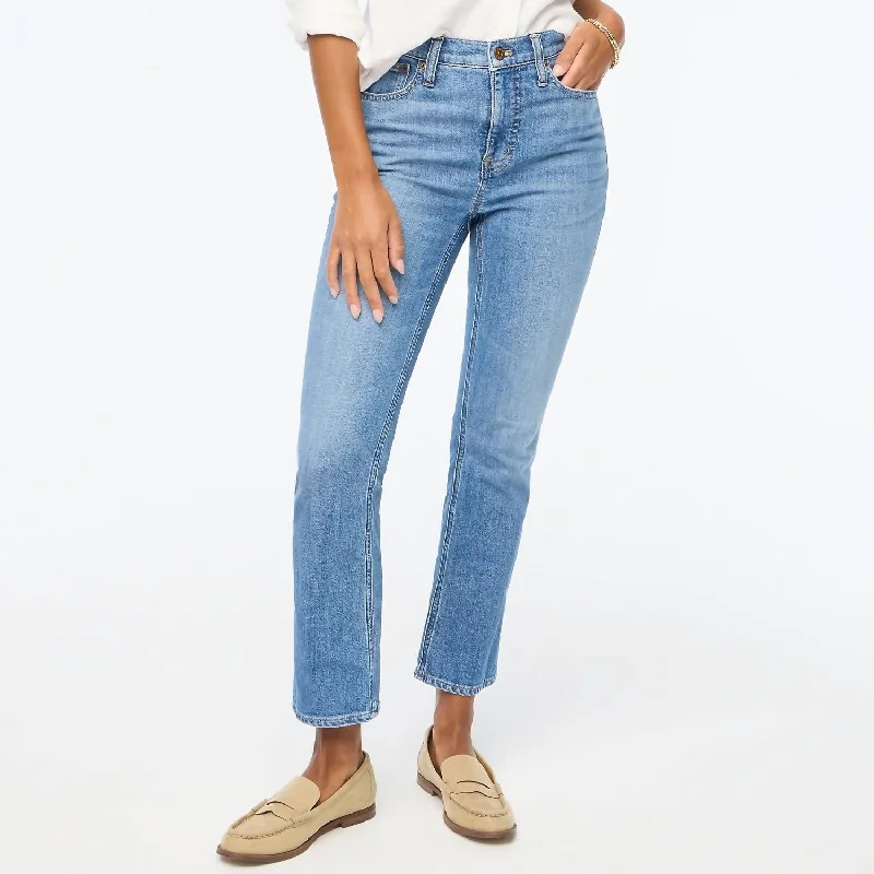 Skinny jeans with rips and tears for an edgy lookMidrise Flare Crop Jeans In Blue Pebble Wash