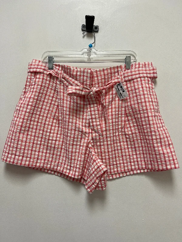 Stretchy women's pantsShorts By Loft In Red & White, Size: 14