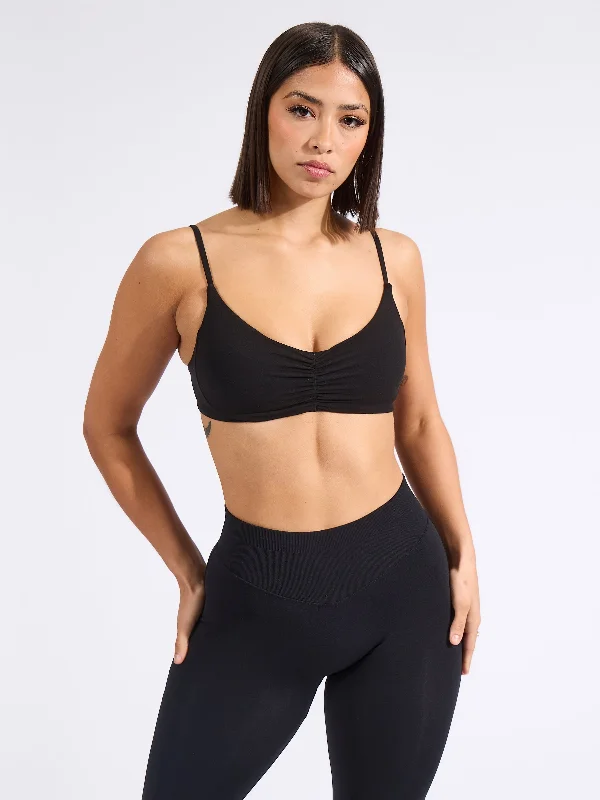 sheer lingerie optionsButtercup Sports Bra - Onyx Black