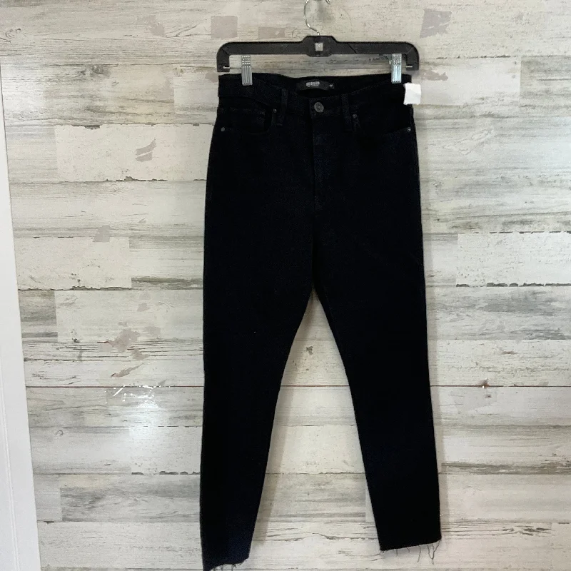 Jeans with a cropped length and rolled-up cuffs for a trendy lookJeans Skinny By Hudson In Black Denim, Size: 4