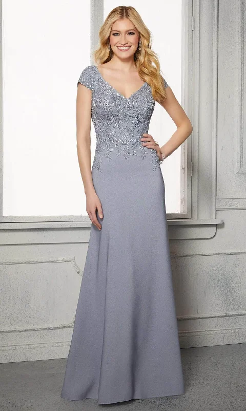 Transitional dresses for in-between seasonsMGNY By Mori Lee 72421 - Beaded Lace Formal Dress