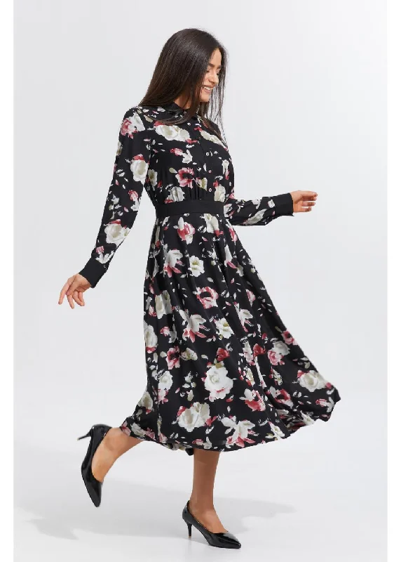 Tight-fitting dresses for womenMoonlit Petals Midi Dress