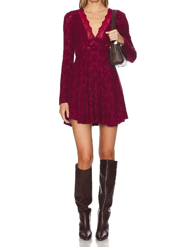 Elegant women's dressesAll Yours Mini Dress In Red Plum