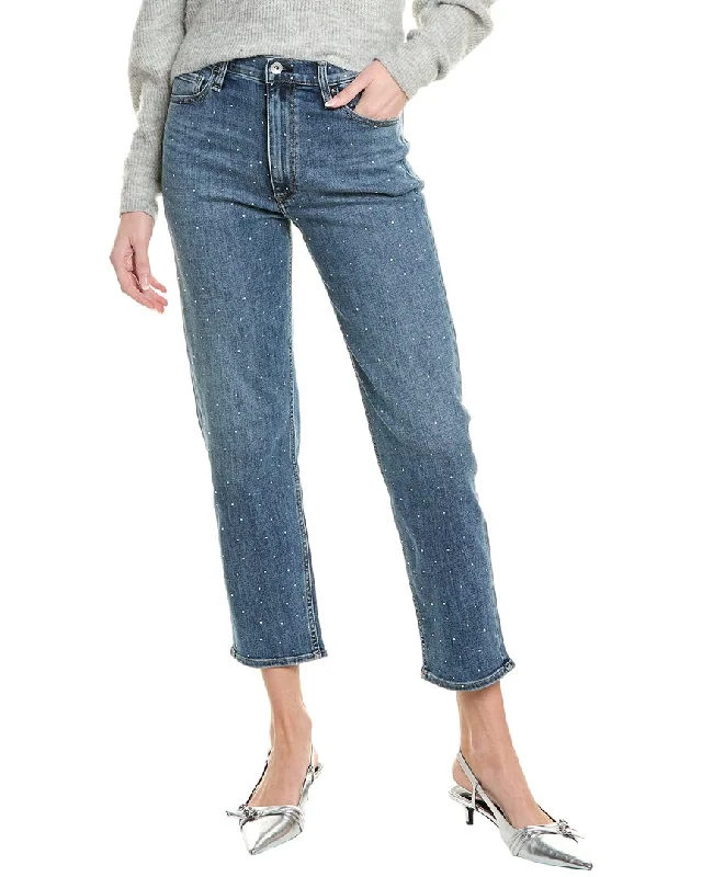 Short women's jeans (hot pants)rag & bone Hattie Medium Wash Jewels Ankle Straight Jean