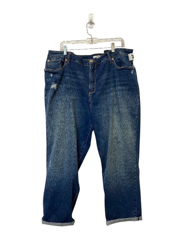 Jeans with a slim fit for a polished appearanceJeans Cropped By Sts Blue In Blue Denim, Size: 22