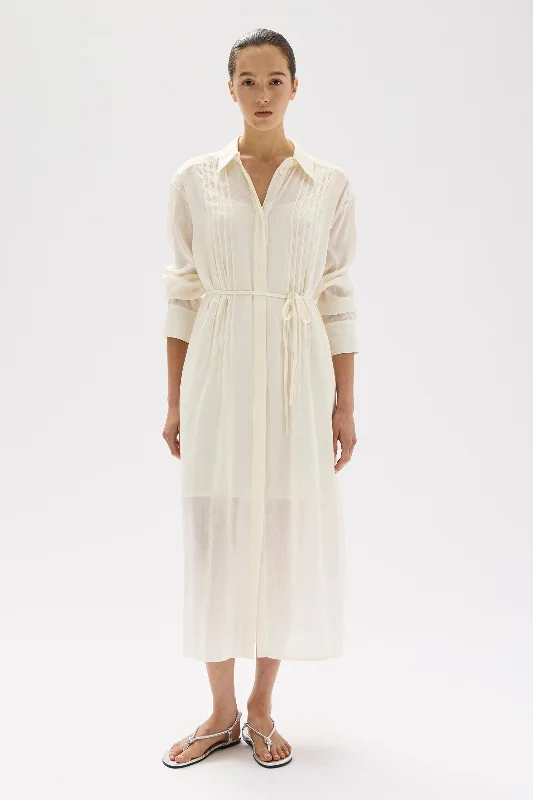 Little white dresses (LWDs) for womenHarper Linen Silk Maxi Shirt Dress