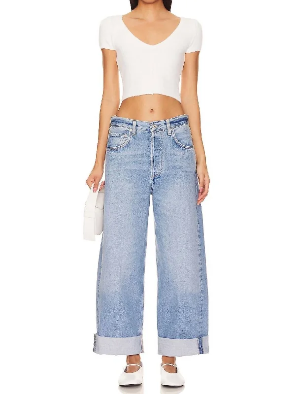 Jeans with button-fly closure for a classic styleAyla Baggy Jeans In Gemini