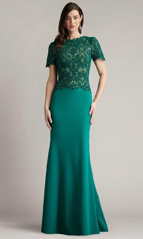 Short and sweet dresses for womenTadashi Shoji CGC24685L - Lace Bodice Evening Gown