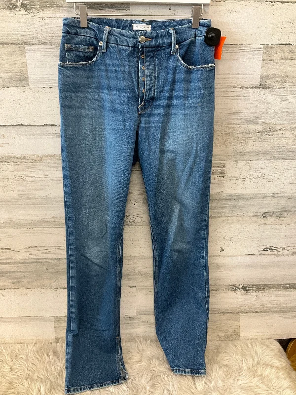 Jeans with a distressed and bleached finish for a unique and casual appearanceJeans Boyfriend By Good American In Blue Denim, Size: 4