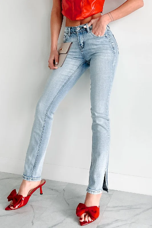 Jeans with a lightweight denim fabric for summer wear and breathabilityPolina Kancan Mid Rise Y2K Bootcut Jeans (Medium)