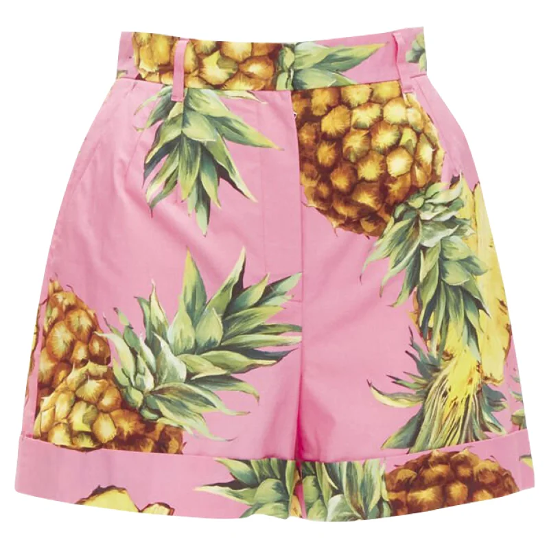 Striped women's leggingsDolce & Gabbana Pineapple print A-line high waisted shorts