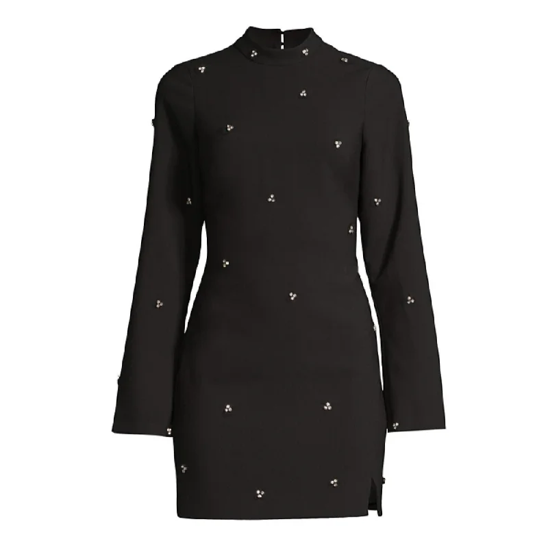 Wrap dresses for womenLIKELY Women's Phillips Solid Black Embellished Mini Cocktail Dress