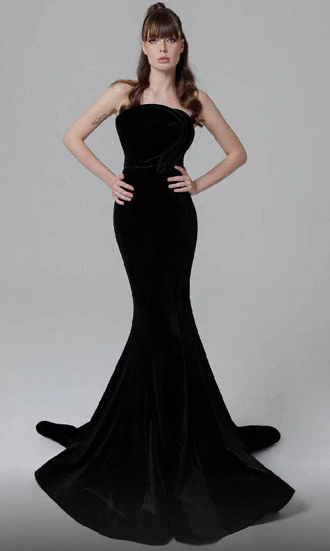 Cap sleeve dresses for womenMNM Couture N0465 - Strapless Mermaid Evening Dress