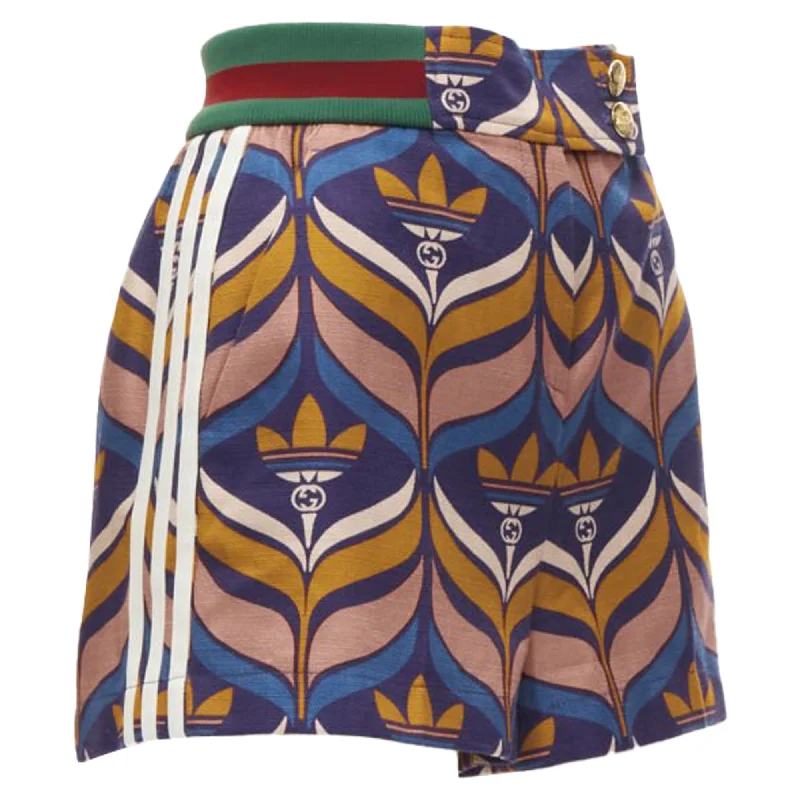 Tennis skirts for womenGucci Adidas logo print striped shorts