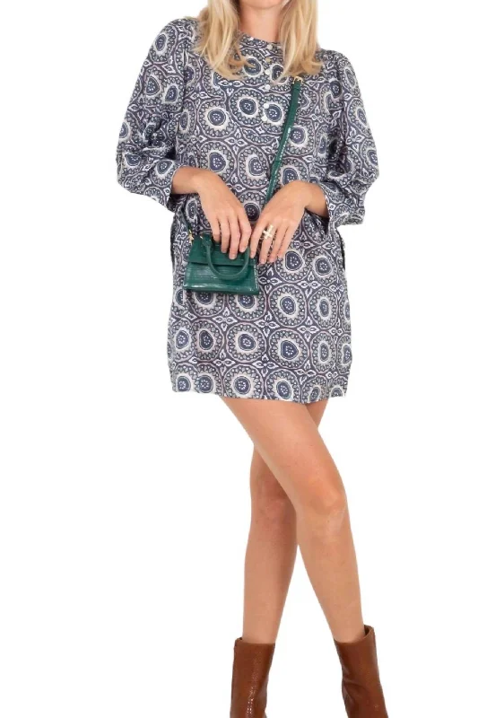 Patterned dresses for womenCeline Mini Dress In Deco Block